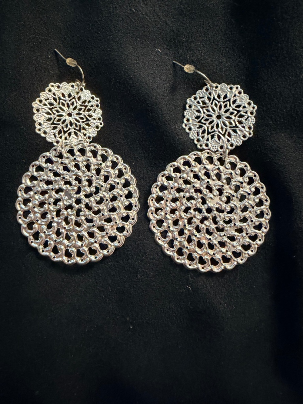 Silver Filigree Earrings - NWOT